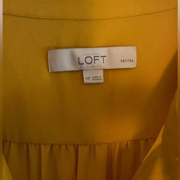 Loft/women’s, yellow/orange, LS, M/Petites - Picture 4 of 5